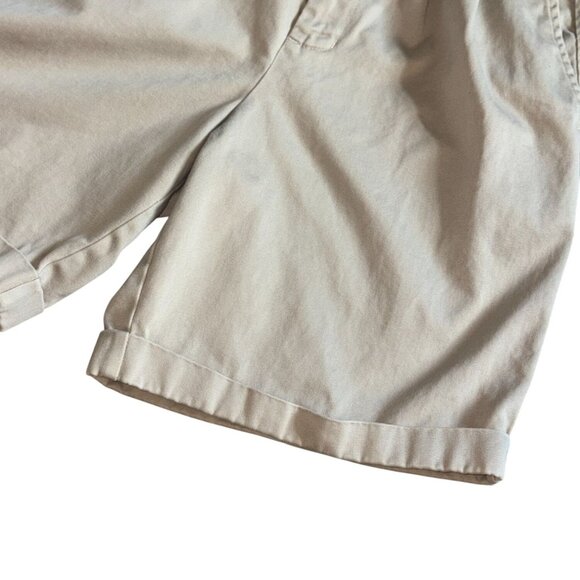 Eddie Bauer Classic Fit 90's Pleated 'Mom Shorts'-Khaki-Size 6-GUC - Picture 4 of 5